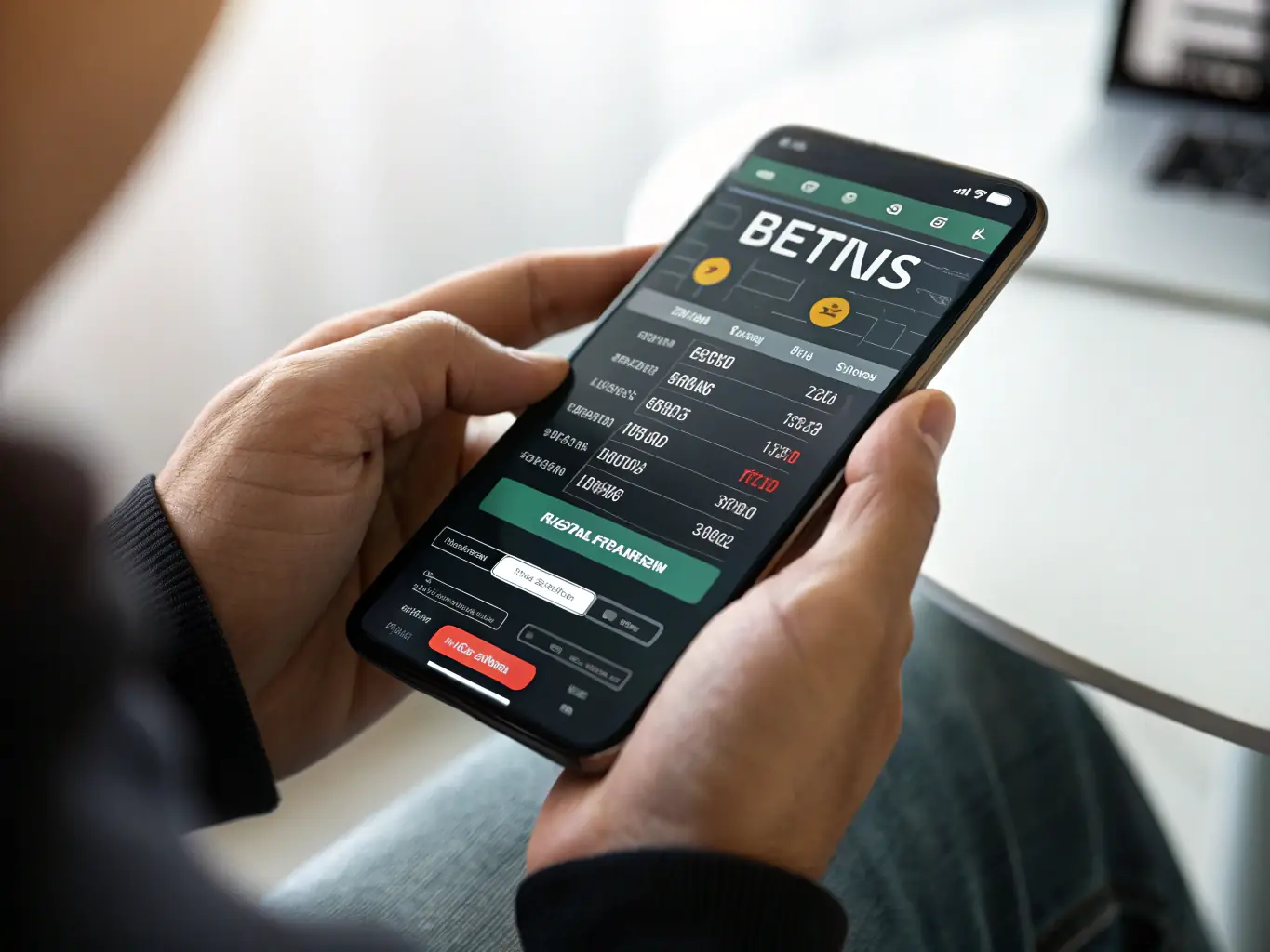 A close-up image of a mobile device displaying the GameX Sports betting platform interface, highlighting the user-friendly design and seamless navigation for placing bets.