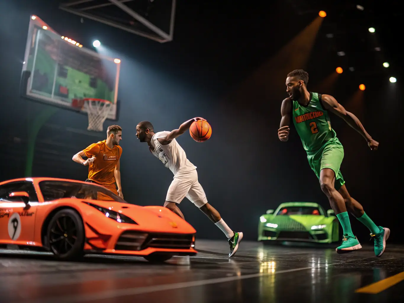 An image featuring a diverse selection of sports equipment (basketball, baseball, football) arranged to symbolize the wide variety of sports available for betting on GameX Sports.